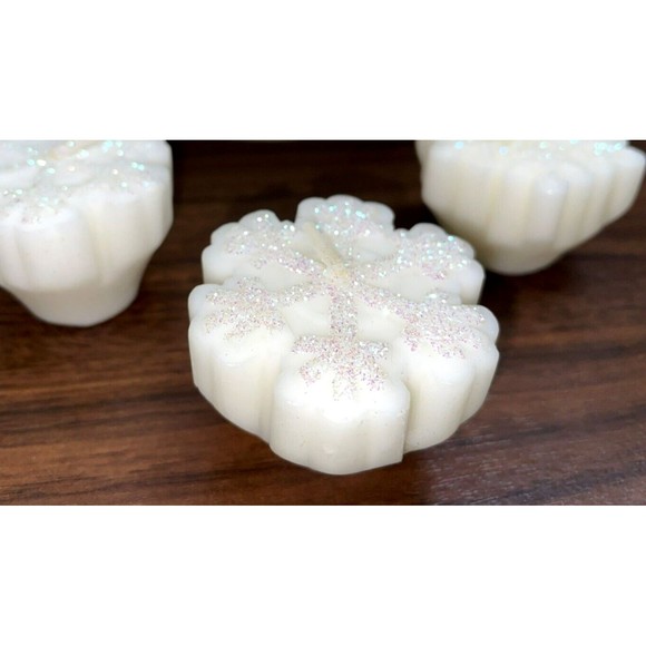 Floating Snowflake Candles w/ Snowman Bowl New In Package Vtg Holiday Christmas - Picture 4 of 9